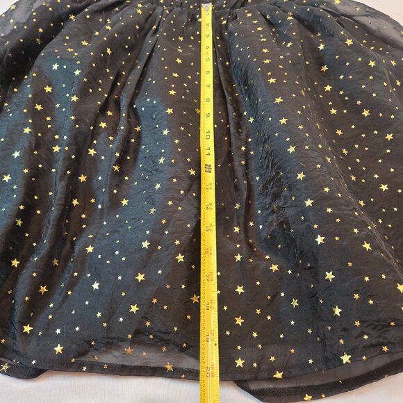 ALLEGRA K Party Metallic Stars Mini Dress/ Spaghetti Strap Sz: L Black/Gold - Picture 15 of 15